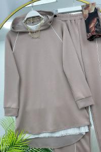 KOLLARI LASTİKLİ İPLİ KADIN TUNİK GÖMLEK