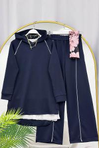 FİSTO GÜPÜRLÜ ETEKLİ KOT TAKIM