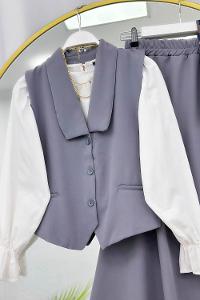 YAKASI KUŞAKLI ETEKLİ KOT TAKIM