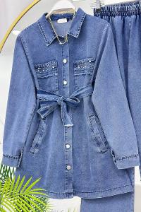 CEP FİYONK YIKAMALI  KOT TAKIM