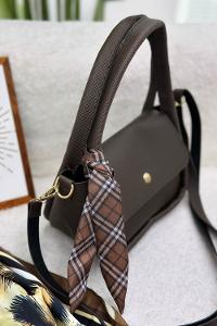 FULARLI MİNİ BOY KADIN ÇANTASI