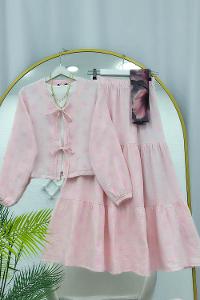 KOL DÜĞMELİ KADIN TRİKO TAKIM