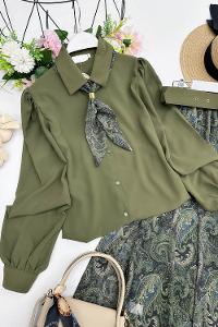 MAYA  FULARLI GÖMLEK ETEK TAKIM