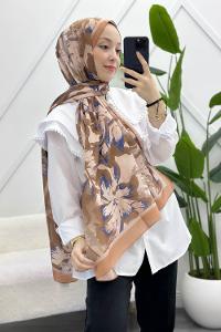 PEMBE SERİSİ DESENLİ PAMUK ŞAL