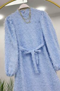 SAÇAKLI KEMERLİ ELBİSE