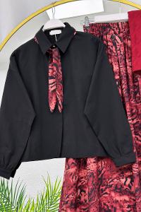 YAKA DANTEL TENSEL GÖMLEK