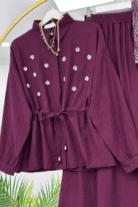 FLOŞ SATEN PREMİUM ETEKLİ TAKIM