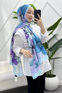 İLKBAHAR DESENLİ PAMUK ŞAL