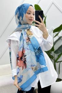 İLKBAHAR DESENLİ PAMUK ŞAL