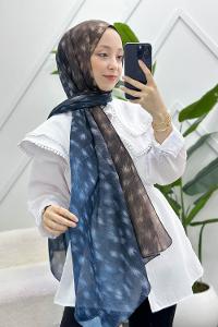 LACİVERT KARMA PAMUK ŞAL SERİSİ