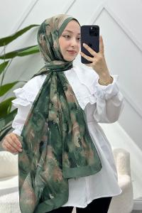 DAL DESEN KEMERLİ ELBİSE