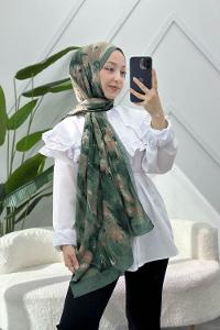 DAL DESEN KEMERLİ ELBİSE