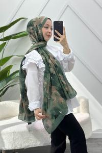 DAL DESEN KEMERLİ ELBİSE