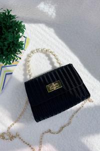 SEVİLLA BEYAZ İNCİLİ SAPLI  ASKILI  KADIN EL VE OMUZ VE  ÇANTASI