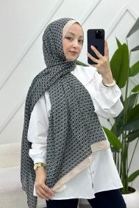 MONOKROM DESENLİ ŞAL