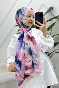 MOON ÇİÇEK DESENLİ BAMBU KRAŞ ŞAL