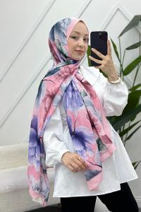 MOON ÇİÇEK DESENLİ BAMBU KRAŞ ŞAL