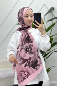 MOON ÇİÇEK DESENLİ BAMBU KRAŞ ŞAL