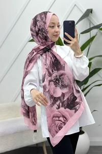 MOON ÇİÇEK DESENLİ BAMBU KRAŞ ŞAL