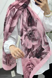 MOON ÇİÇEK DESENLİ BAMBU KRAŞ ŞAL
