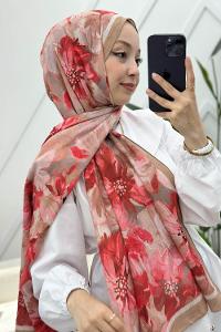 ÇARKIFELEK ÇİÇEĞİ DESENLİ BAMBU KRAŞ ŞAL
