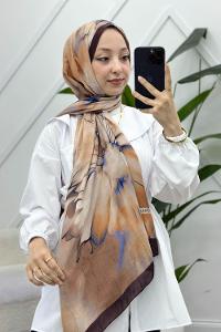 ÇARKIFELEK ÇİÇEĞİ DESENLİ BAMBU KRAŞ ŞAL