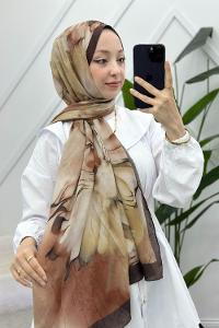 ÇARKIFELEK ÇİÇEĞİ DESENLİ BAMBU KRAŞ ŞAL