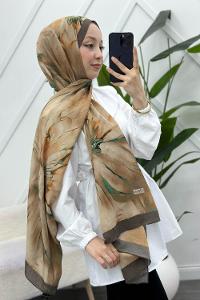 MOON ÇİÇEK DESENLİ BAMBU KRAŞ ŞAL