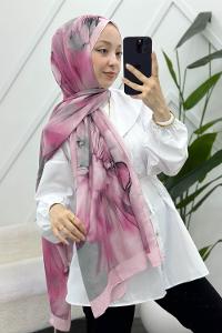 ÇARKIFELEK ÇİÇEĞİ DESENLİ BAMBU KRAŞ ŞAL